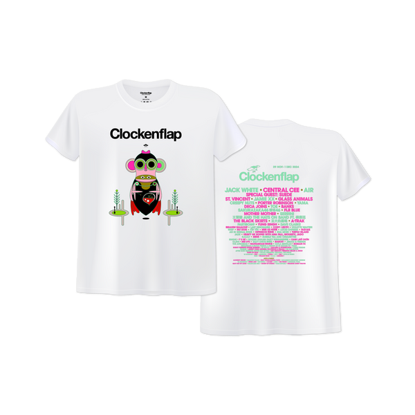 2024 Clockenflap Graphic Lineup Tee – Bob